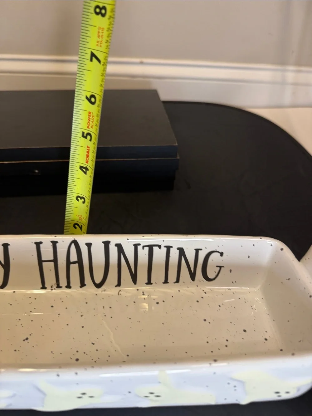 Mud Pie White Ghost Ceramic Vanity Tray - Happy Haunting